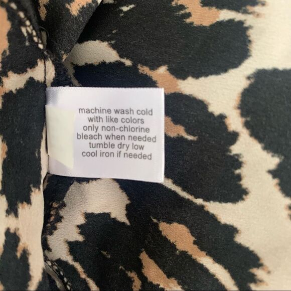 Lane Bryant Wide Sleeve Front Tie Animal Print Blouse Top Tunic - Picture 3 of 7